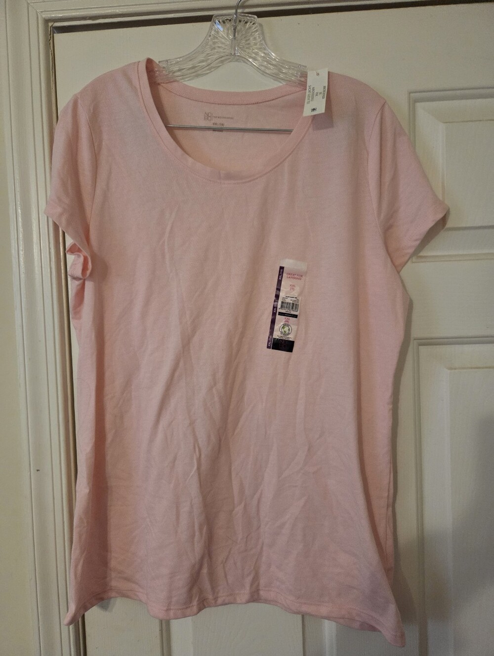 No Boundaries Pastel Pink Short Sleeve Scoop Neck Tee